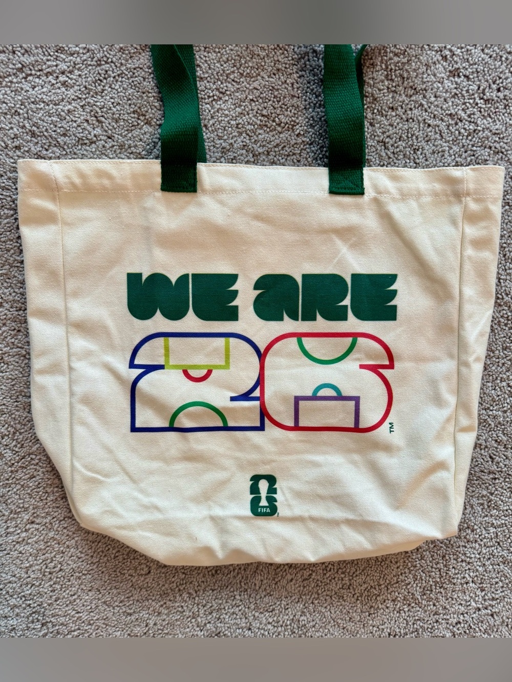 FIFA World Cup Officially Licensed “we are 26” Canvas Tote With Handles. NWT - Picture 2 of 4